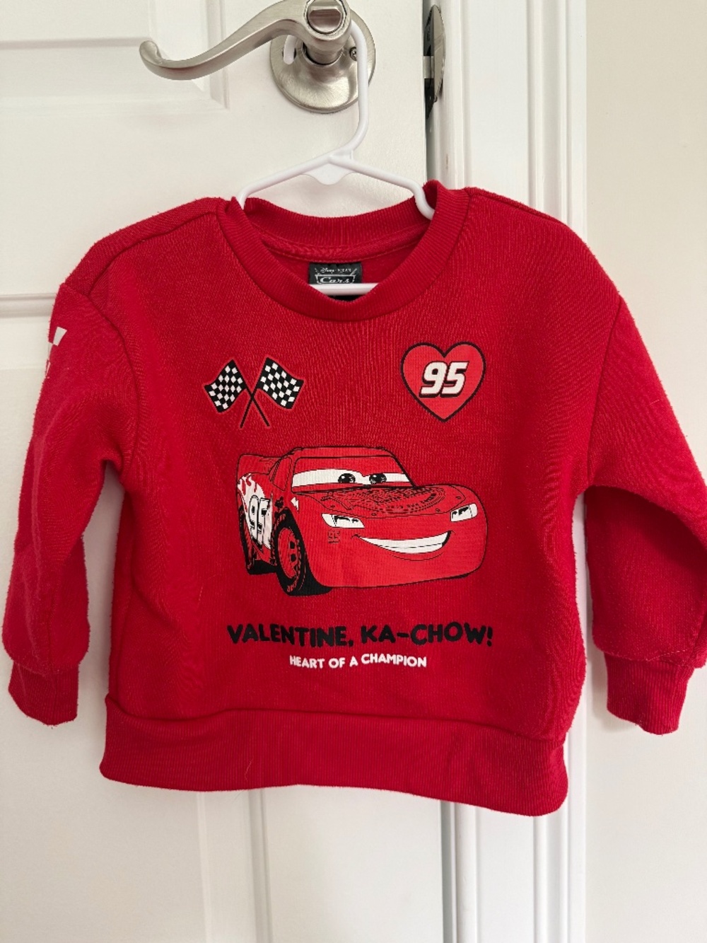 Disney Cars Lightning McQueen Valentine's Crewneck – 18 Months